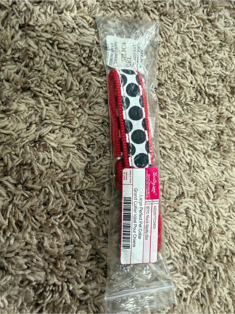 thirty-one large per collar-Black and White Polka Dot Trim (new)
